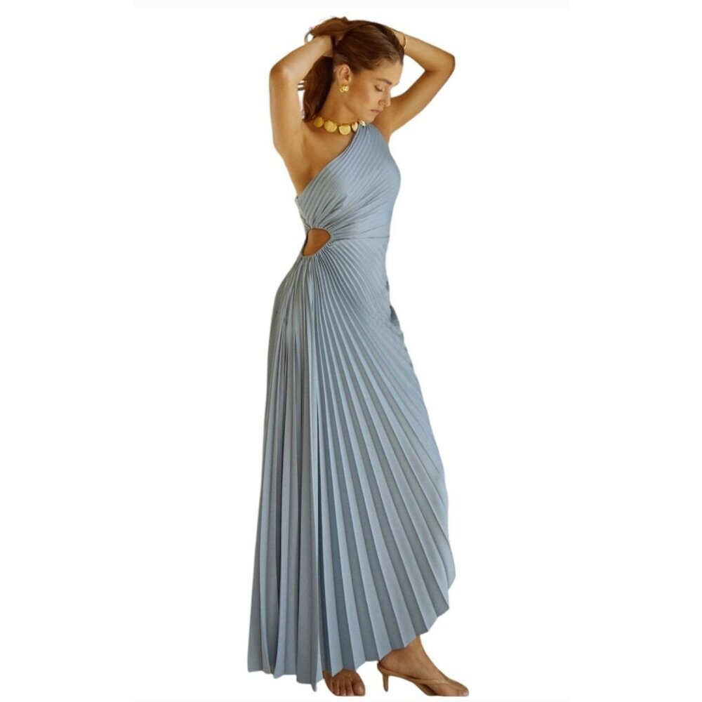 Hello Molly One Shoulder Green Dress